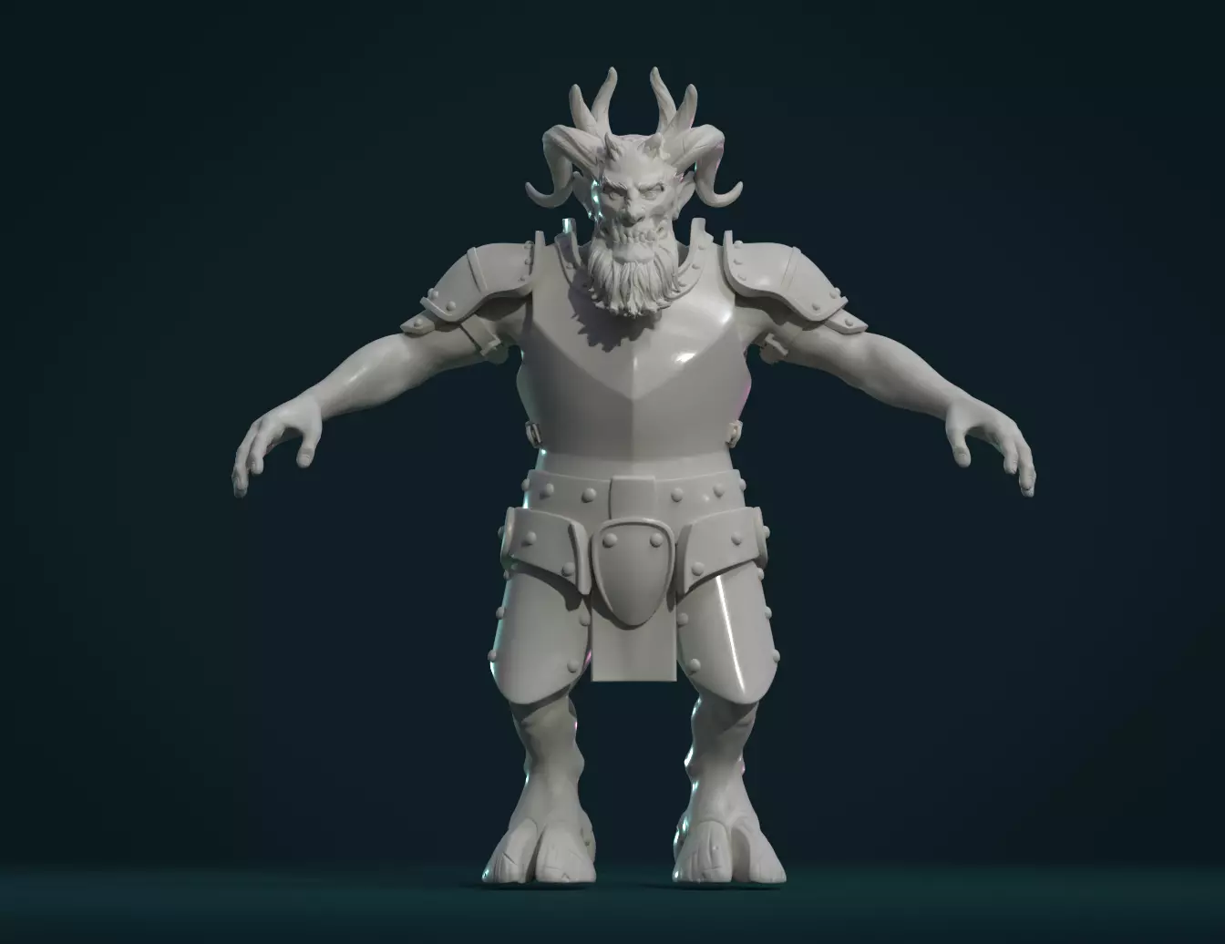 Demon figure II 3D print model_0