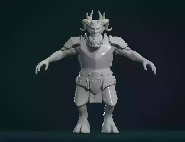 Demon figure II 3D print model