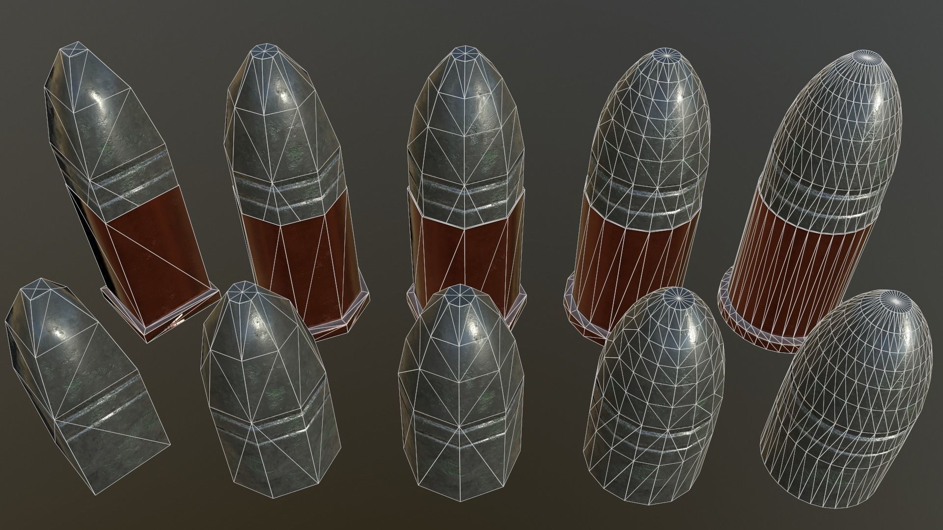 Spectacular Colt Revolving Carbine 1855 Low-poly 3D model_40