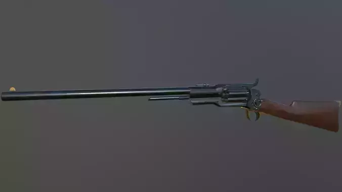 Spectacular Colt Revolving Carbine 1855 Low-poly 3D model