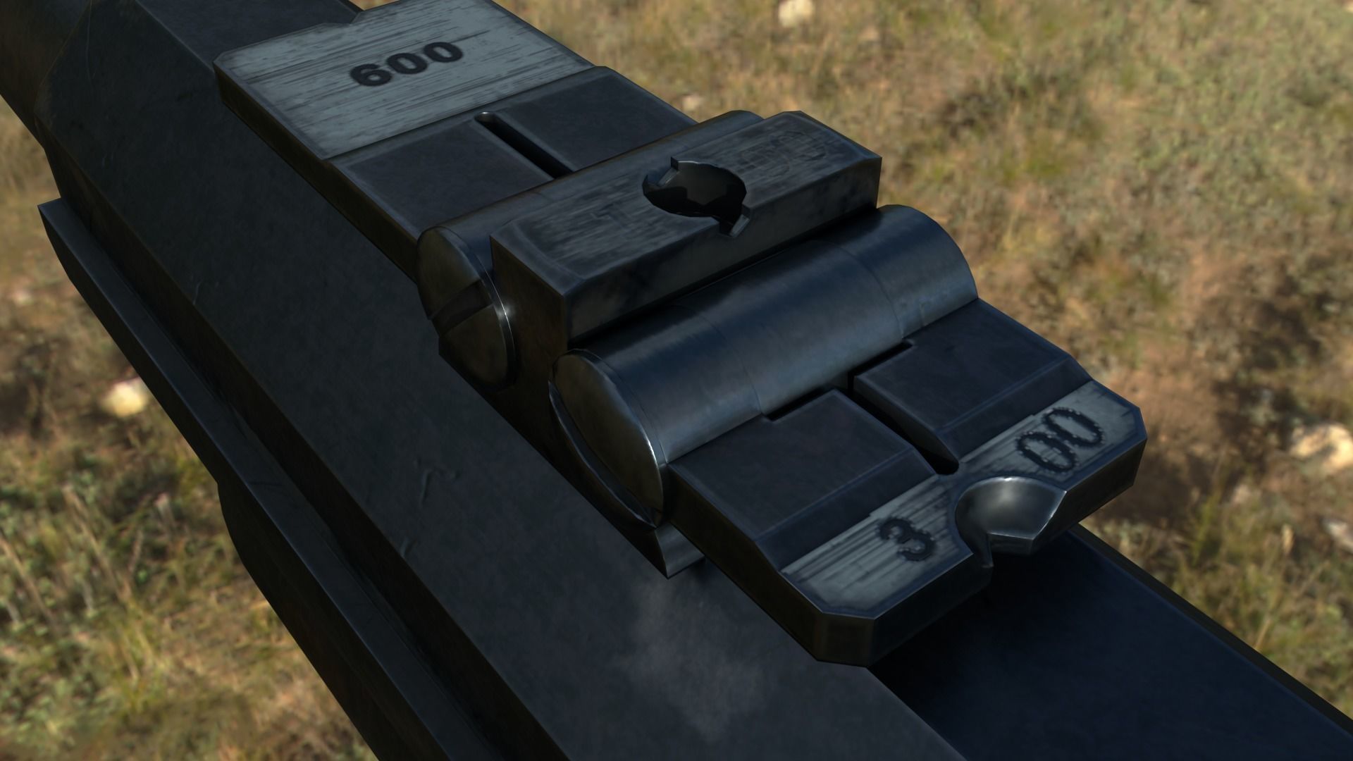 Spectacular Colt Revolving Carbine 1855 Low-poly 3D model_18