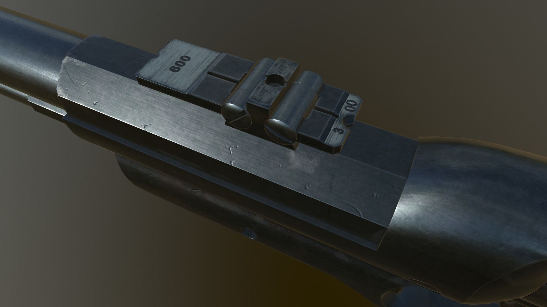 Spectacular Colt Revolving Carbine 1855 Low-poly 3D model_6