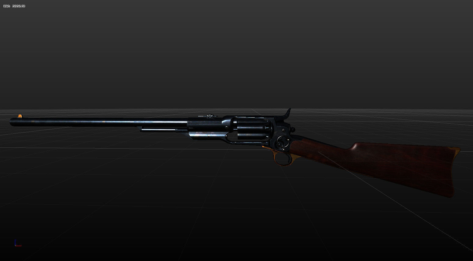 Spectacular Colt Revolving Carbine 1855 Low-poly 3D model_25