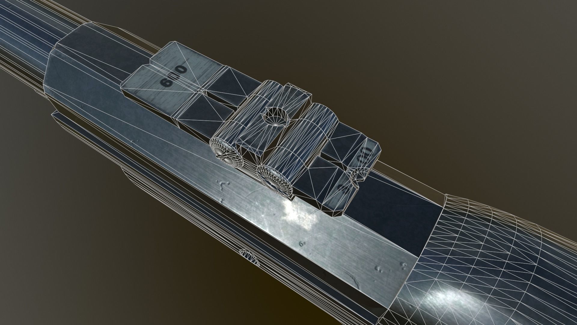 Spectacular Colt Revolving Carbine 1855 Low-poly 3D model_30