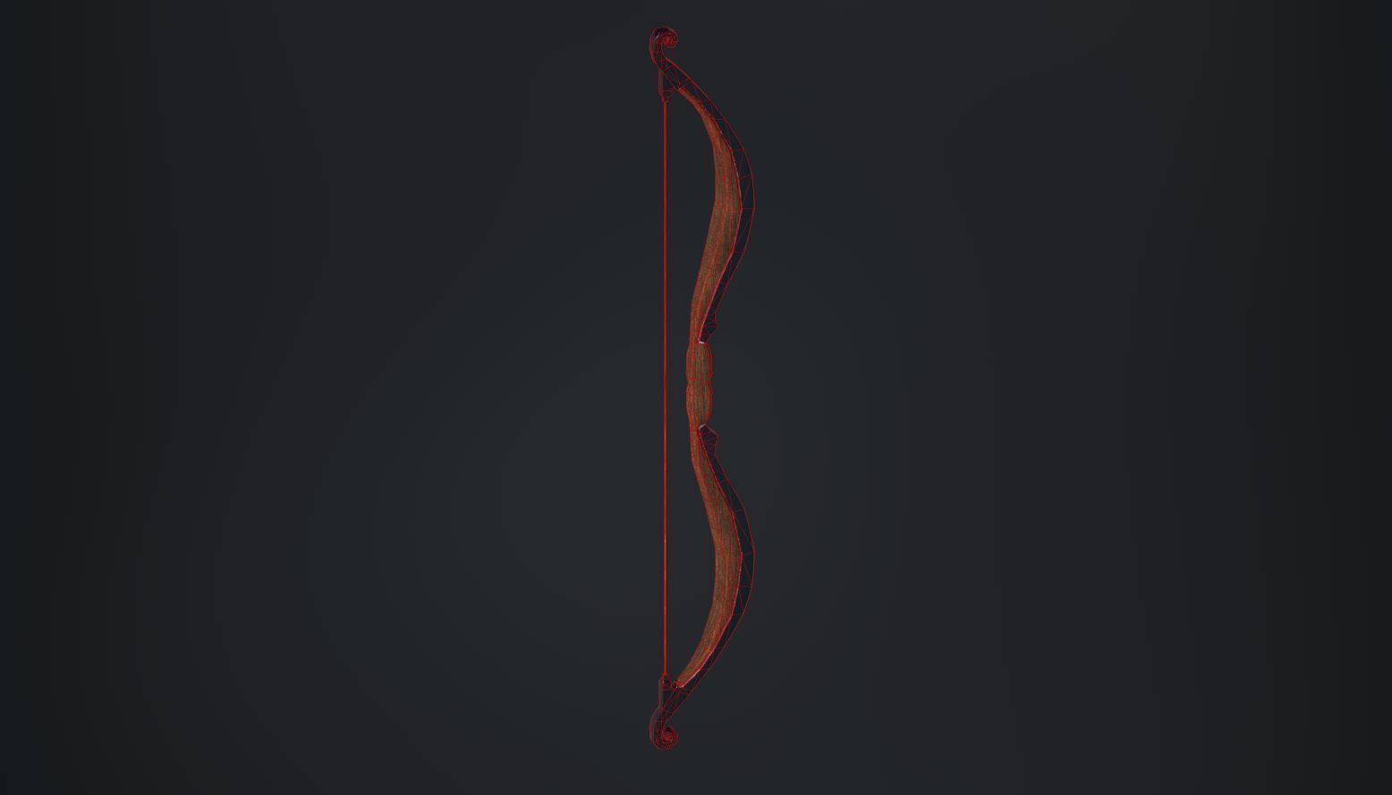 Medieval or Fantasy Bows Set - Low poly and animated Low-poly 3D model_2