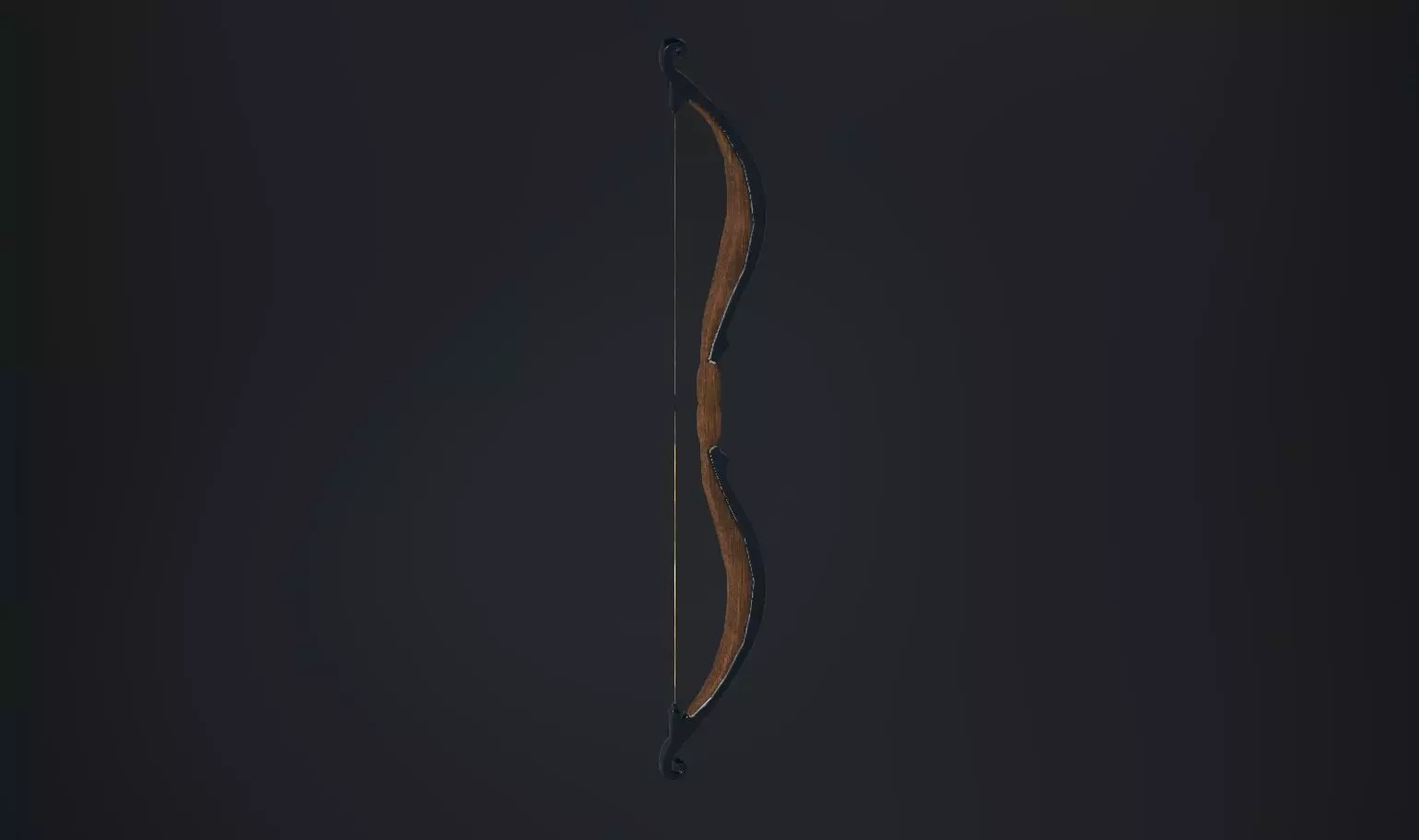 Medieval or Fantasy Bows Set - Low poly and animated Low-poly 3D model_0