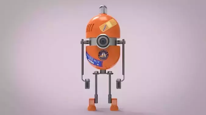 orange robot  3D model