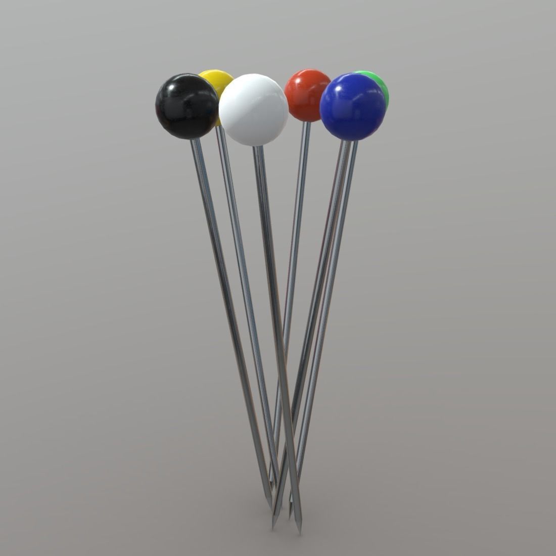 Pin or Pins Low-poly 3D model_3