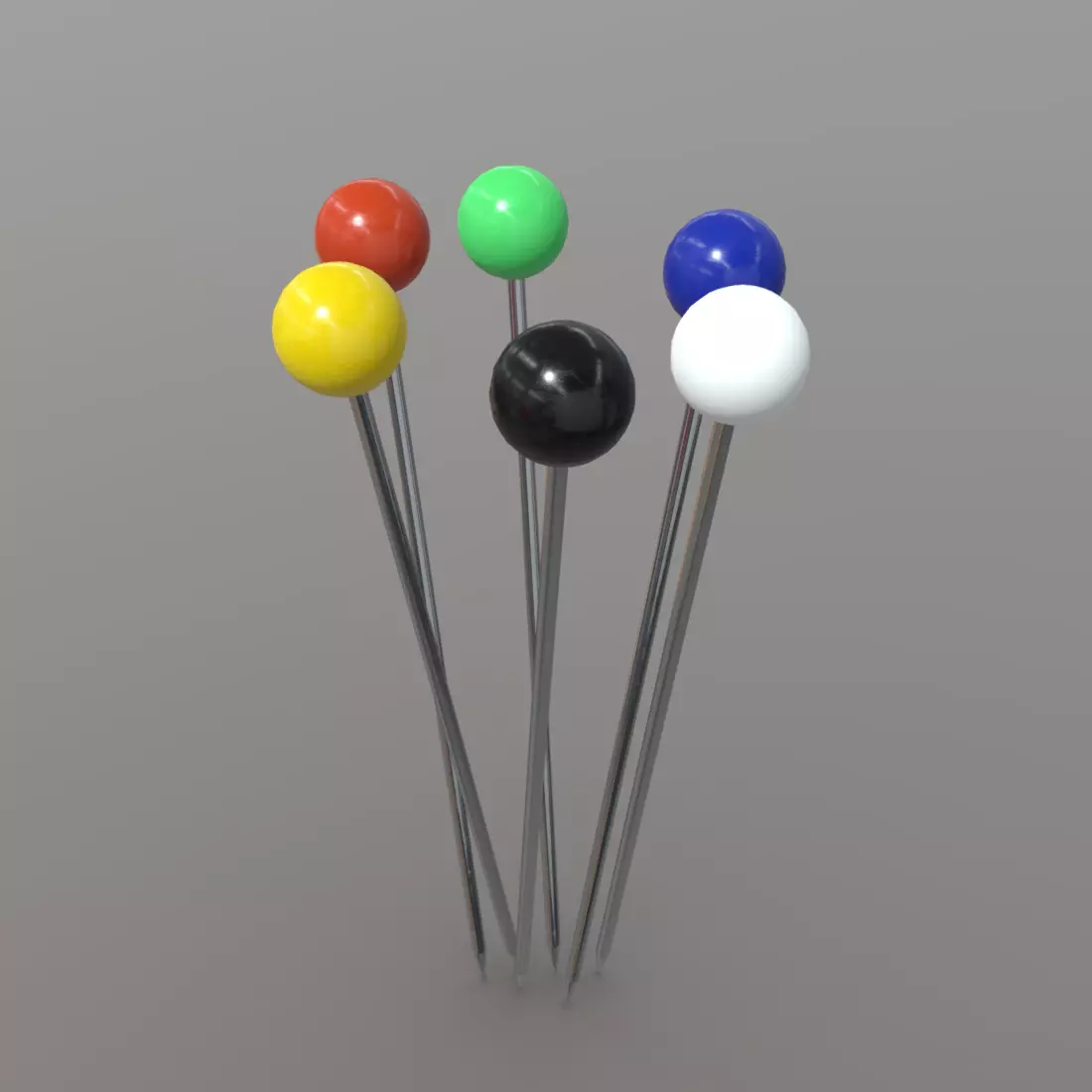 Pin or Pins Low-poly 3D model_0