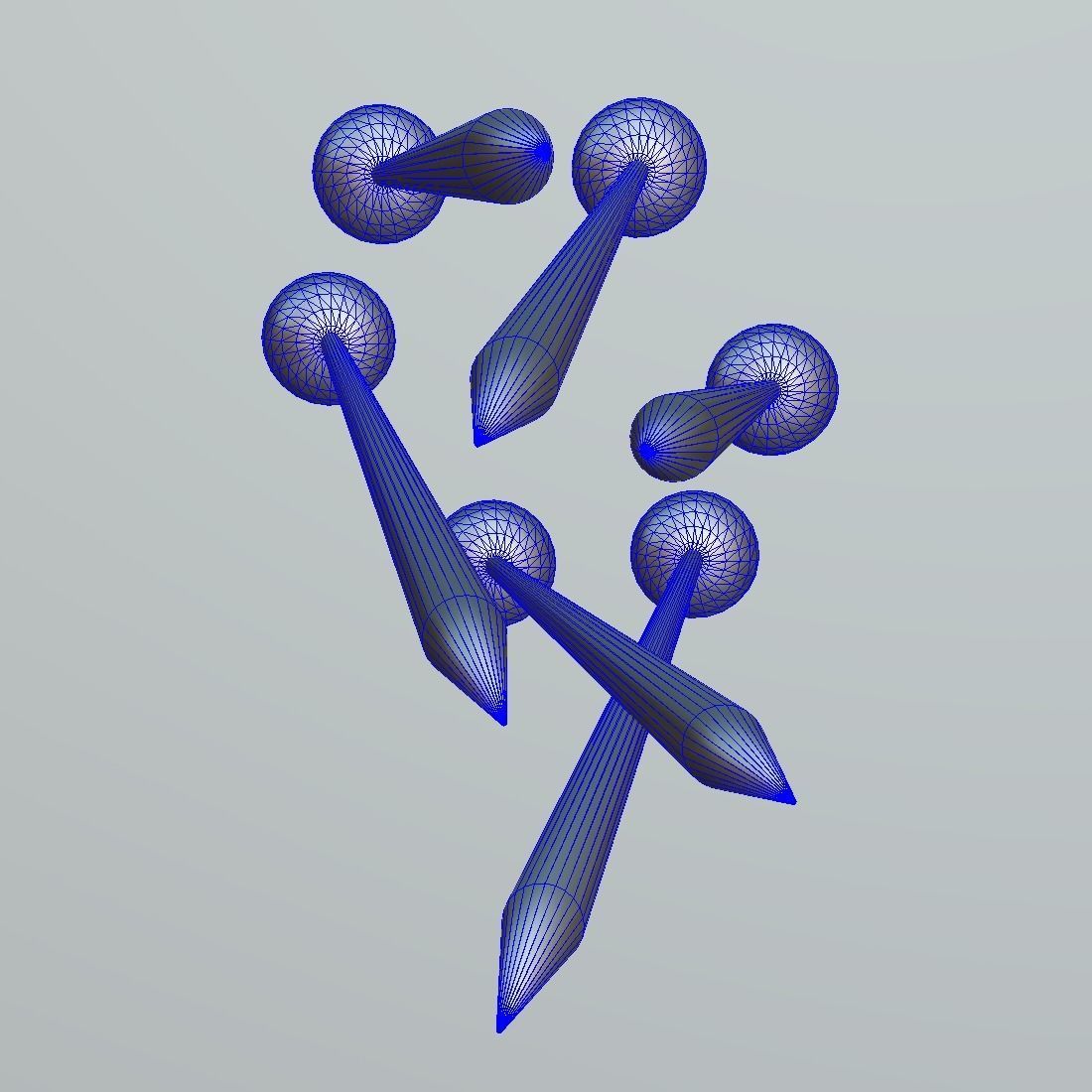 Pin or Pins Low-poly 3D model_10