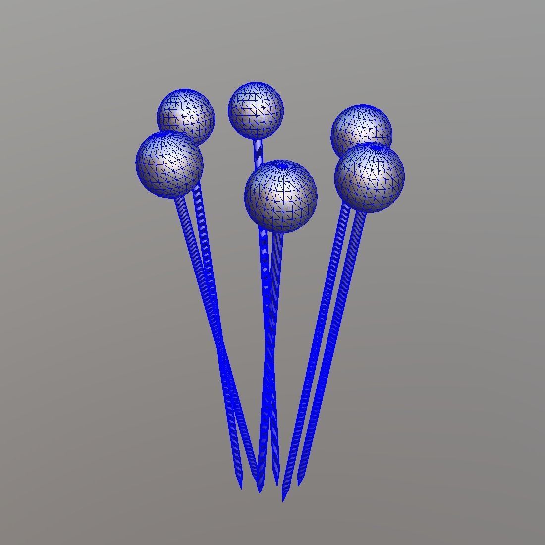 Pin or Pins Low-poly 3D model_1