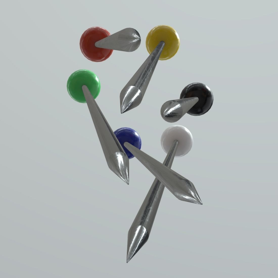 Pin or Pins Low-poly 3D model_9