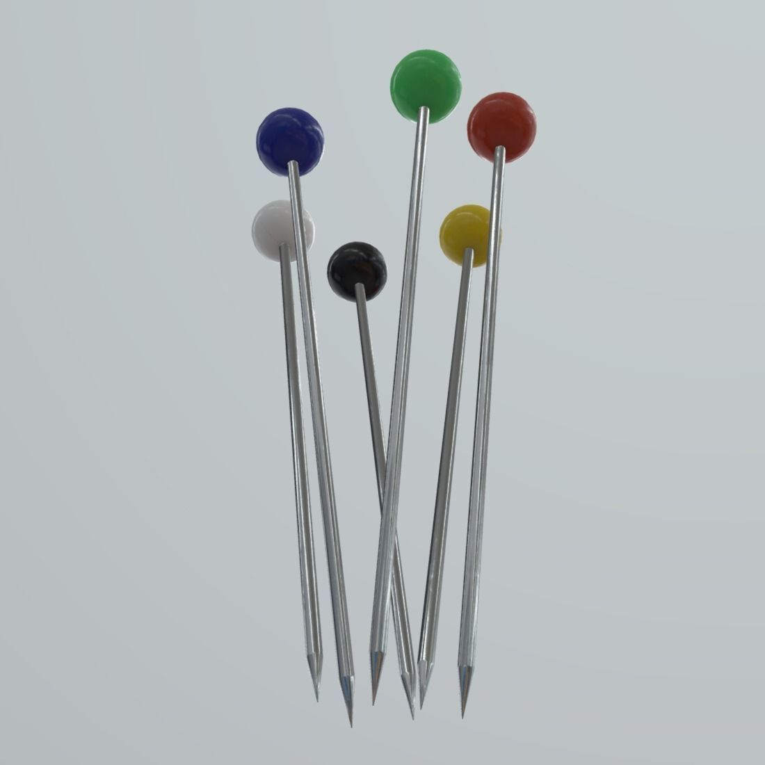 Pin or Pins Low-poly 3D model_6