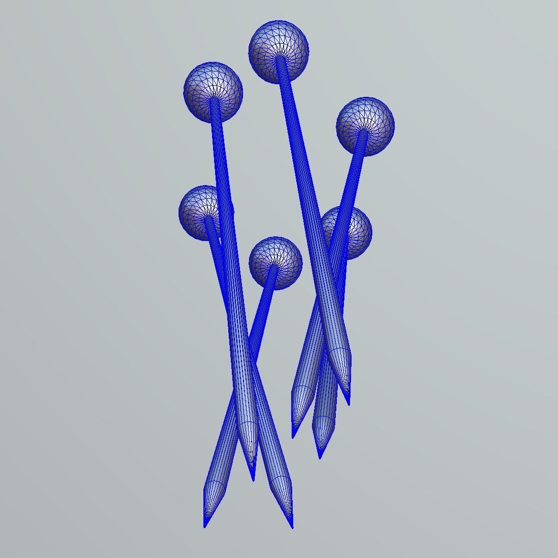 Pin or Pins Low-poly 3D model_8