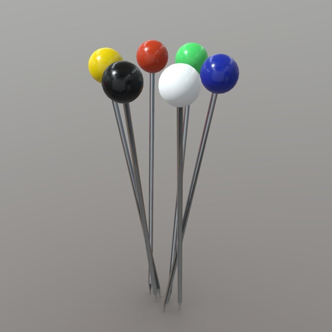 Pin or Pins Low-poly 3D model_2