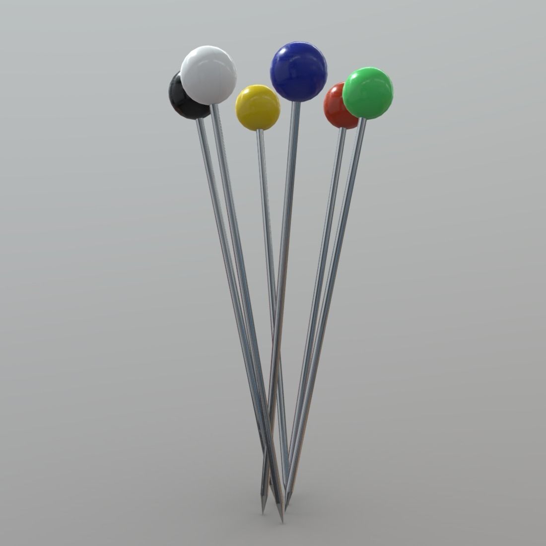 Pin or Pins Low-poly 3D model_4