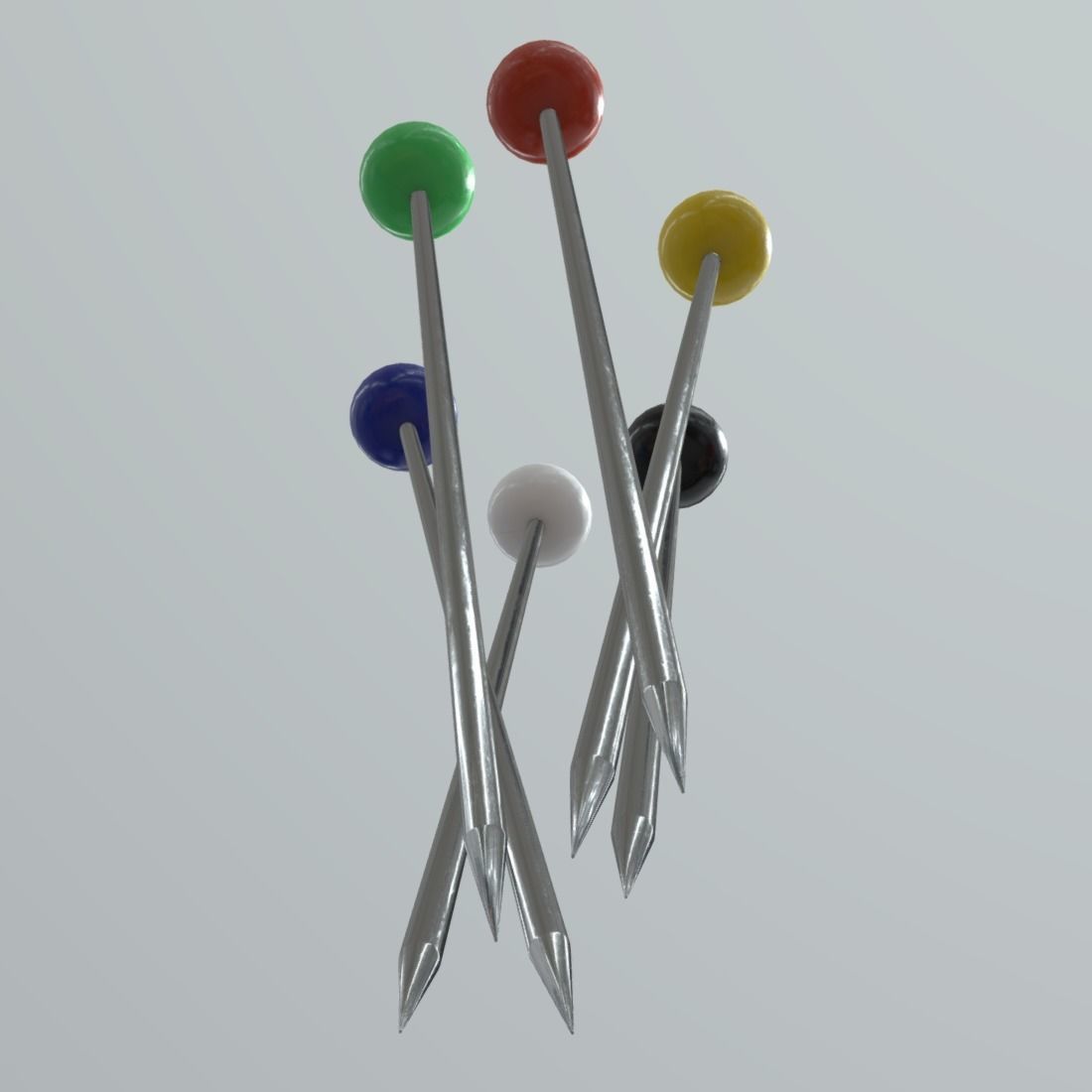 Pin or Pins Low-poly 3D model_7
