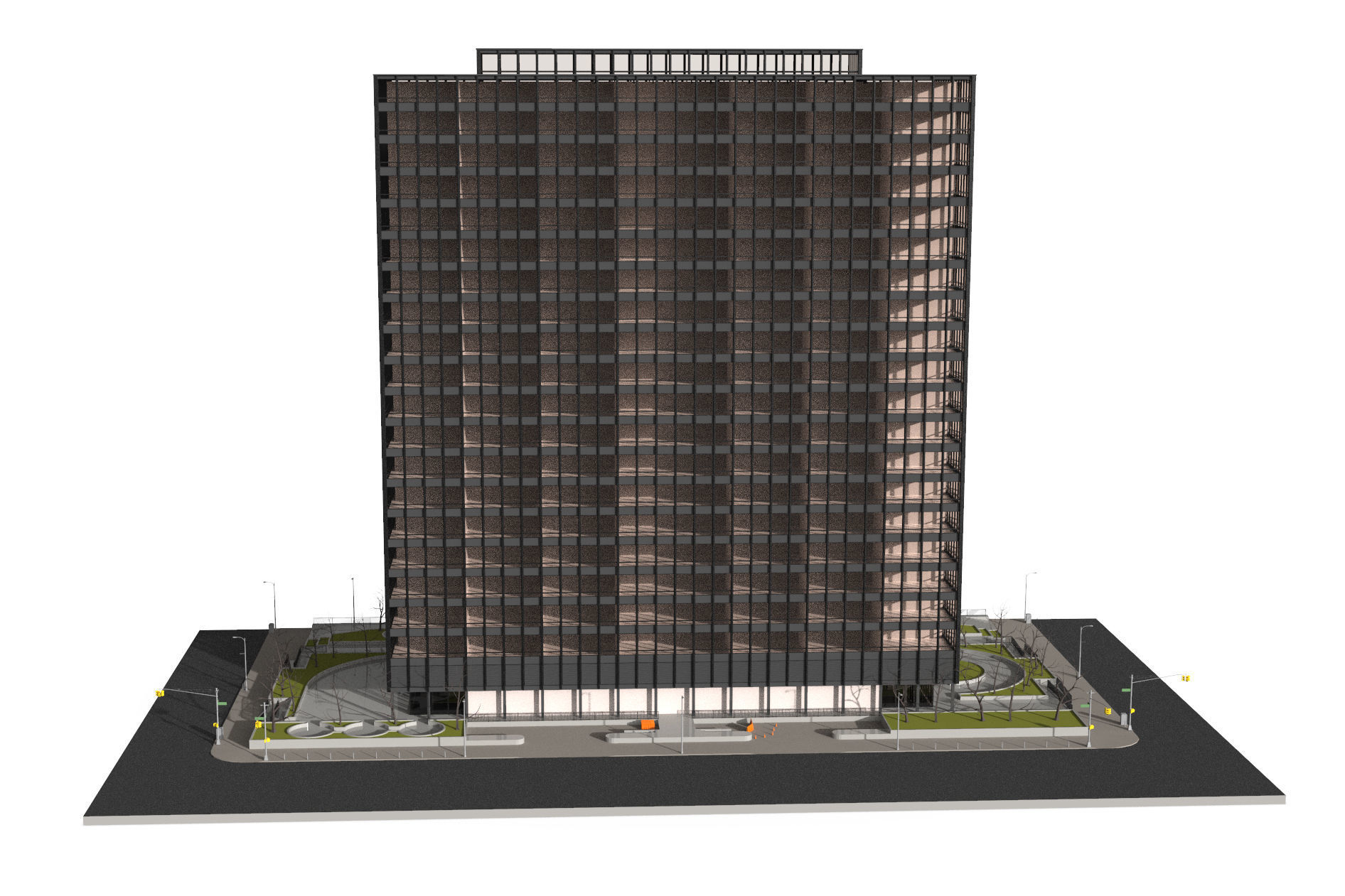 house Chicago lowpoly Low-poly 3D model_6