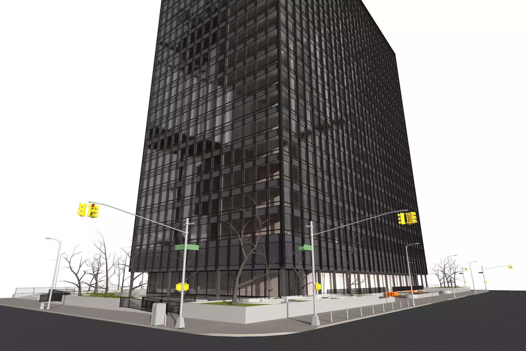 house Chicago lowpoly Low-poly 3D model_0