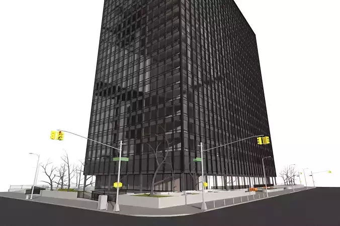house Chicago lowpoly Low-poly 3D model