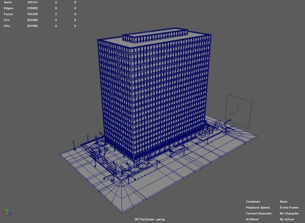 house Chicago lowpoly Low-poly 3D model_3