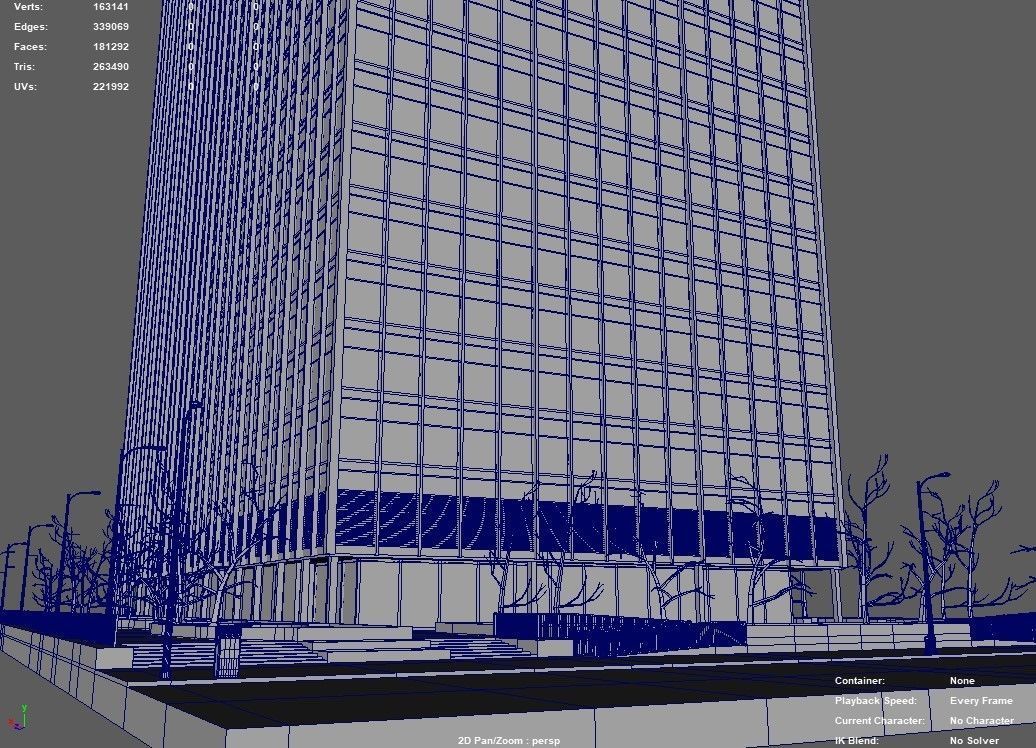 house Chicago lowpoly Low-poly 3D model_2