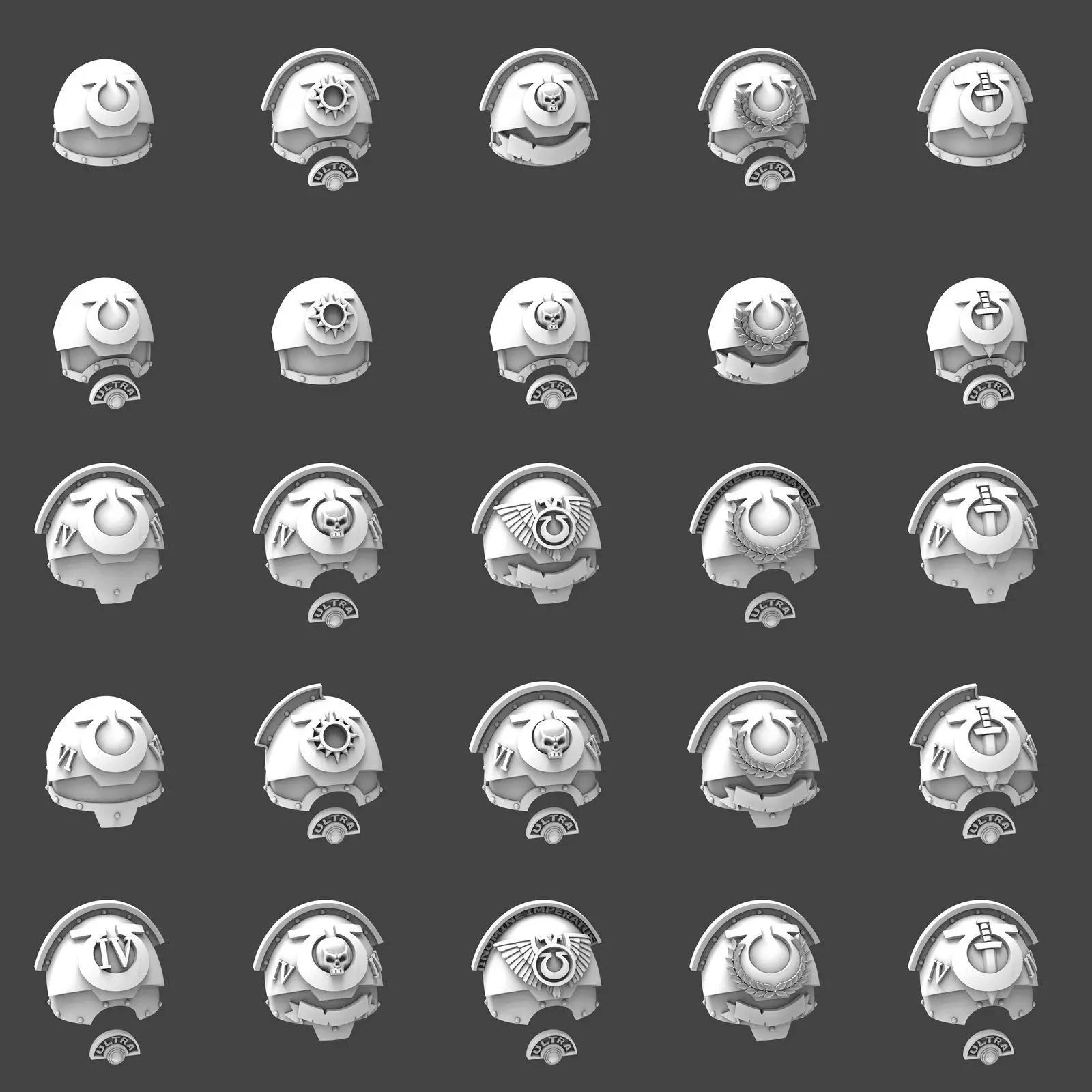 Ultramarine Reinforced Shoulderpads 3D print model