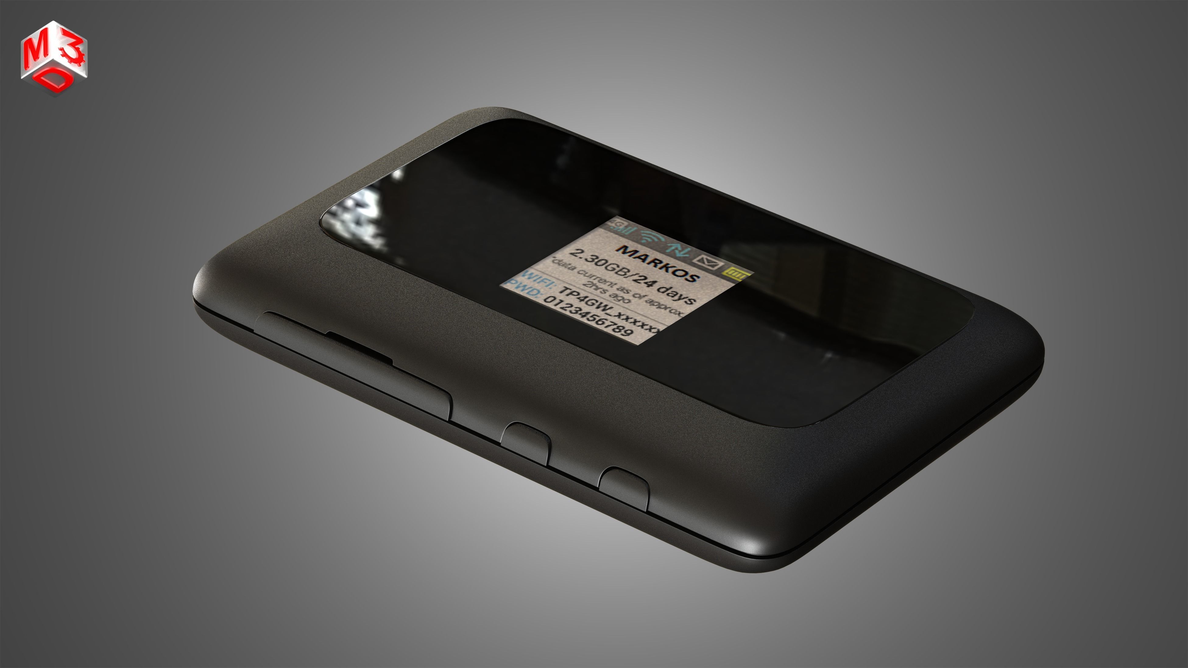 ZTE MF910 LTE MOBILE WIFI - Internet Device Free 3D model_2