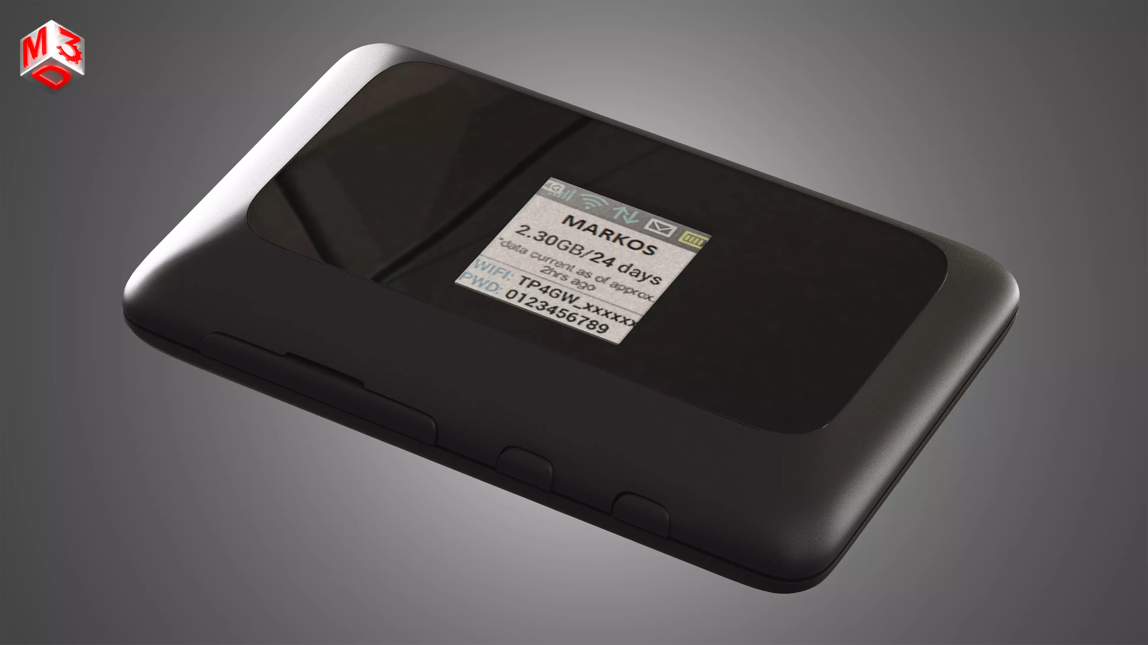 ZTE MF910 LTE MOBILE WIFI - Internet Device Free 3D model_0