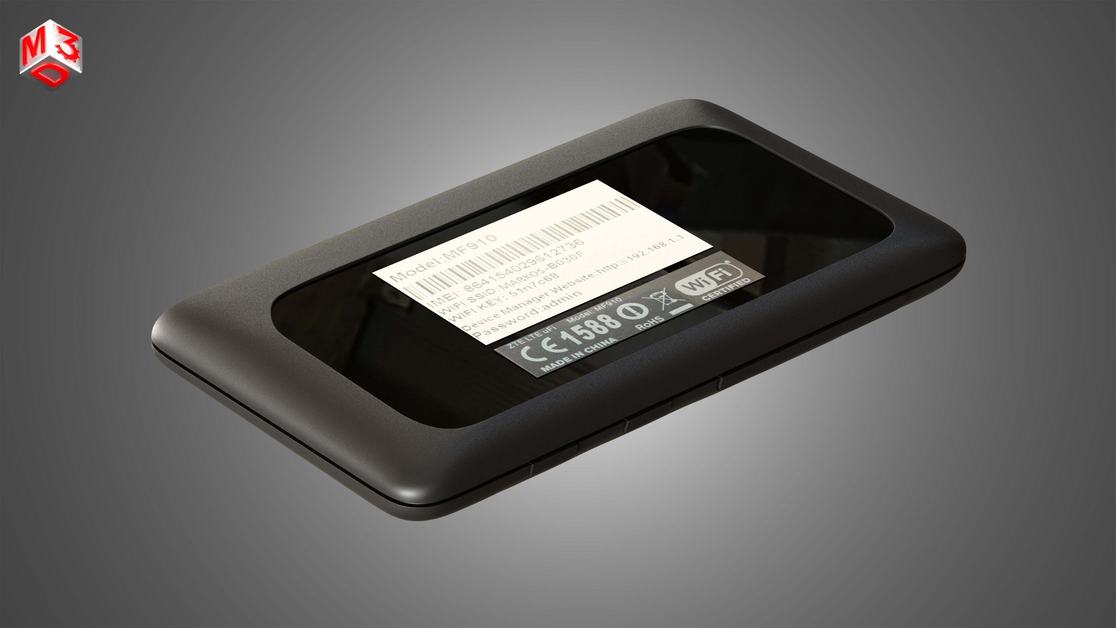 ZTE MF910 LTE MOBILE WIFI - Internet Device Free 3D model_5
