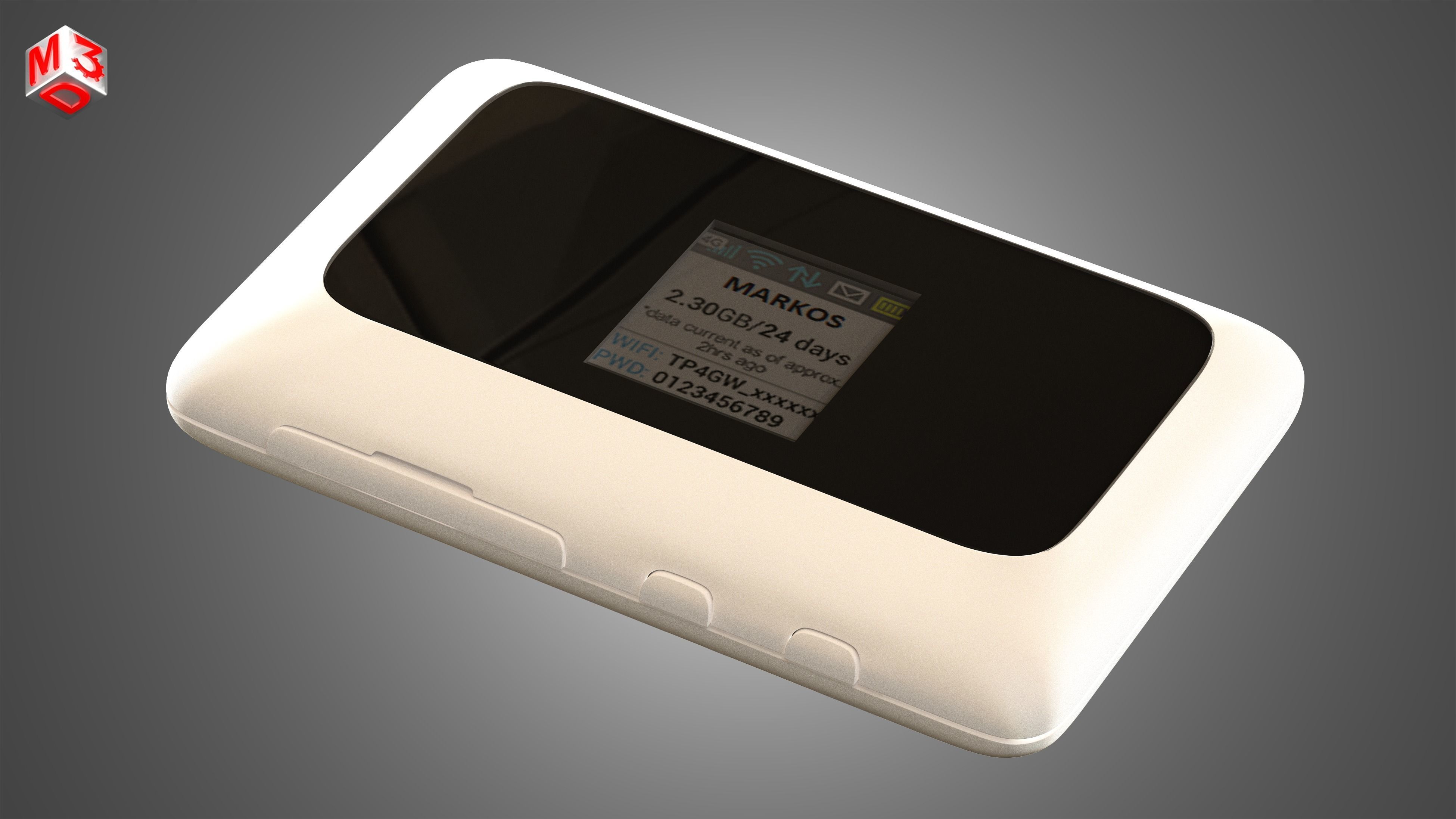 ZTE MF910 LTE MOBILE WIFI - Internet Device Free 3D model_6