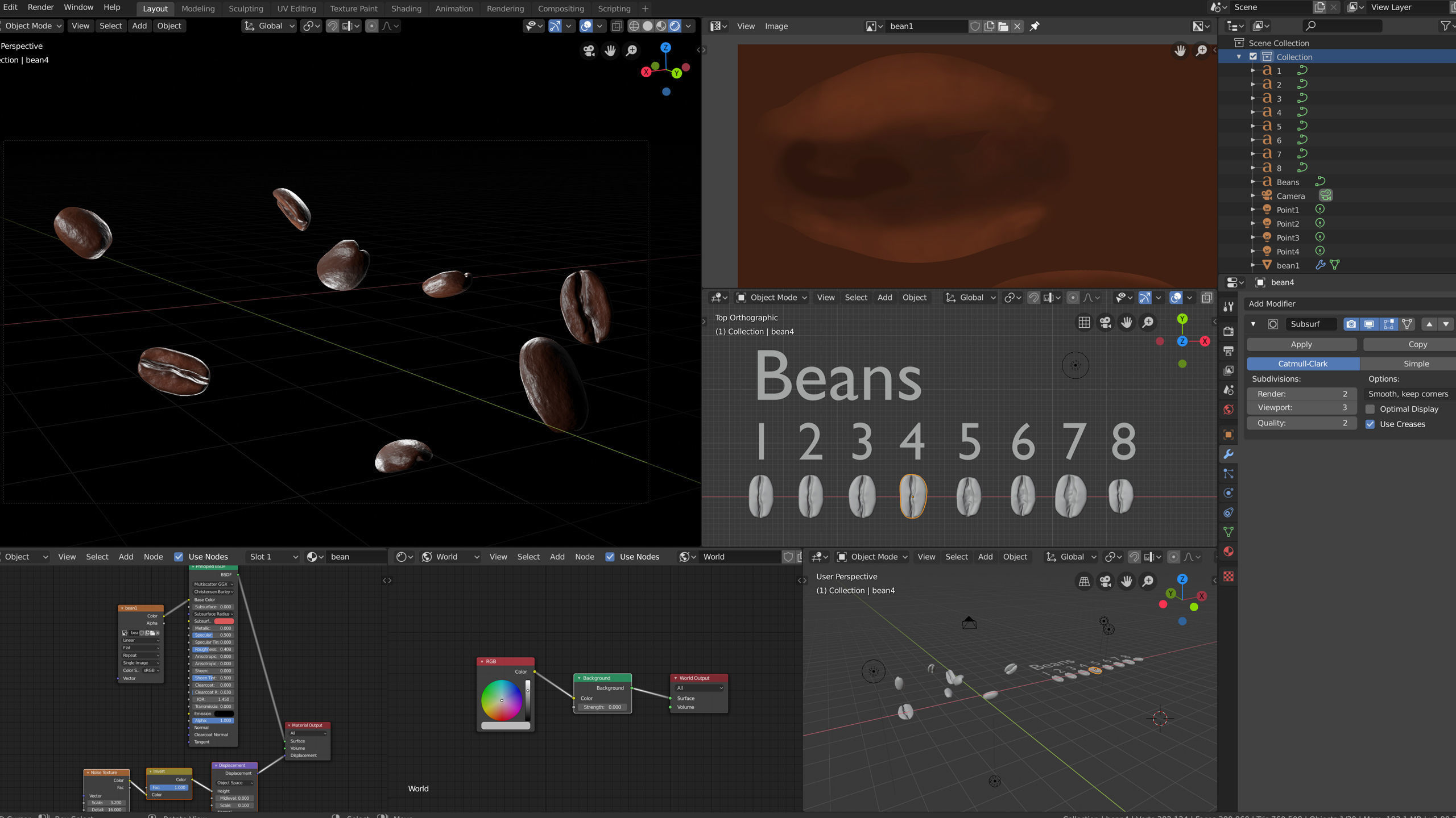 Coffee beans 3D model_8