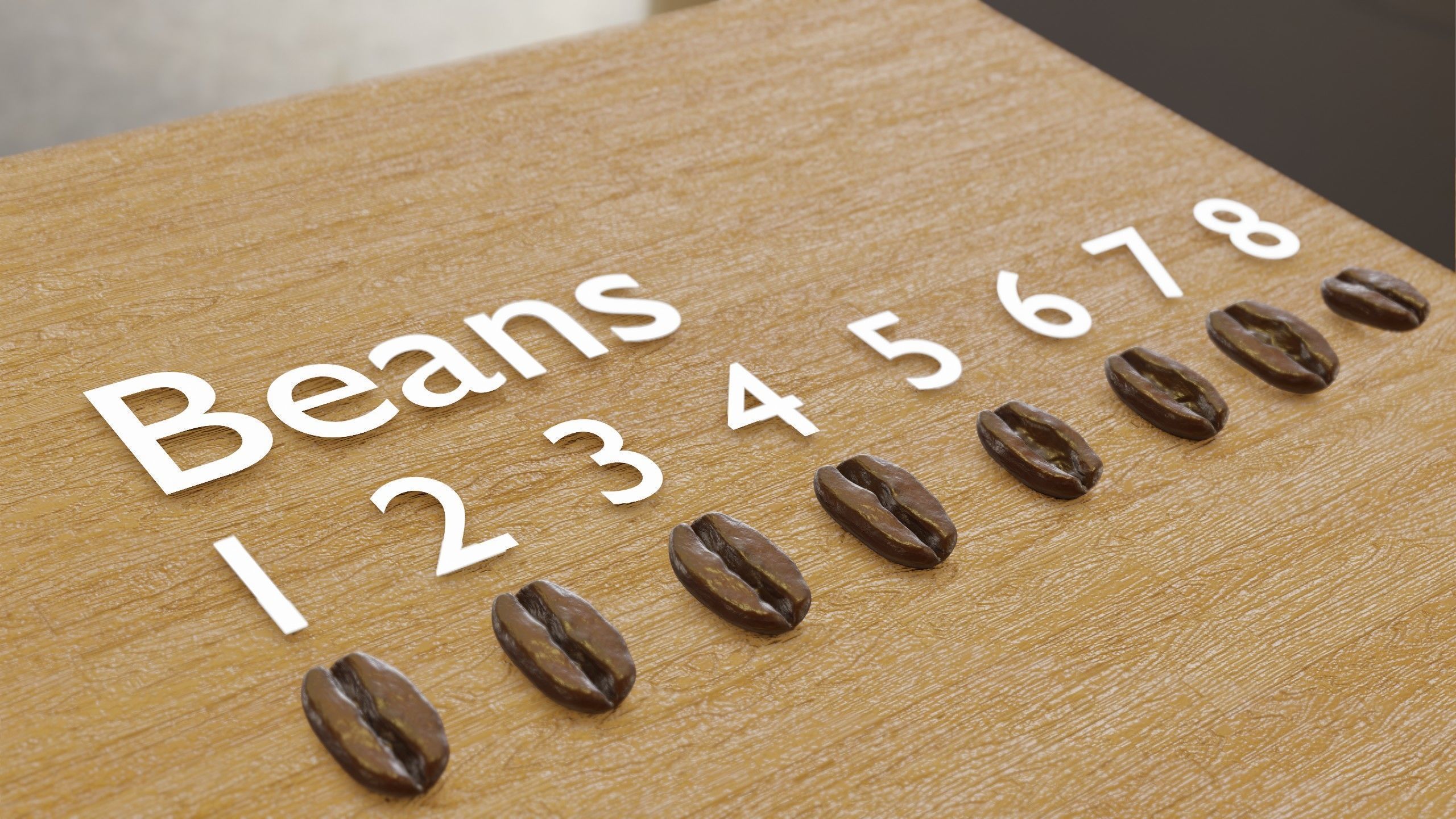 Coffee beans 3D model_4