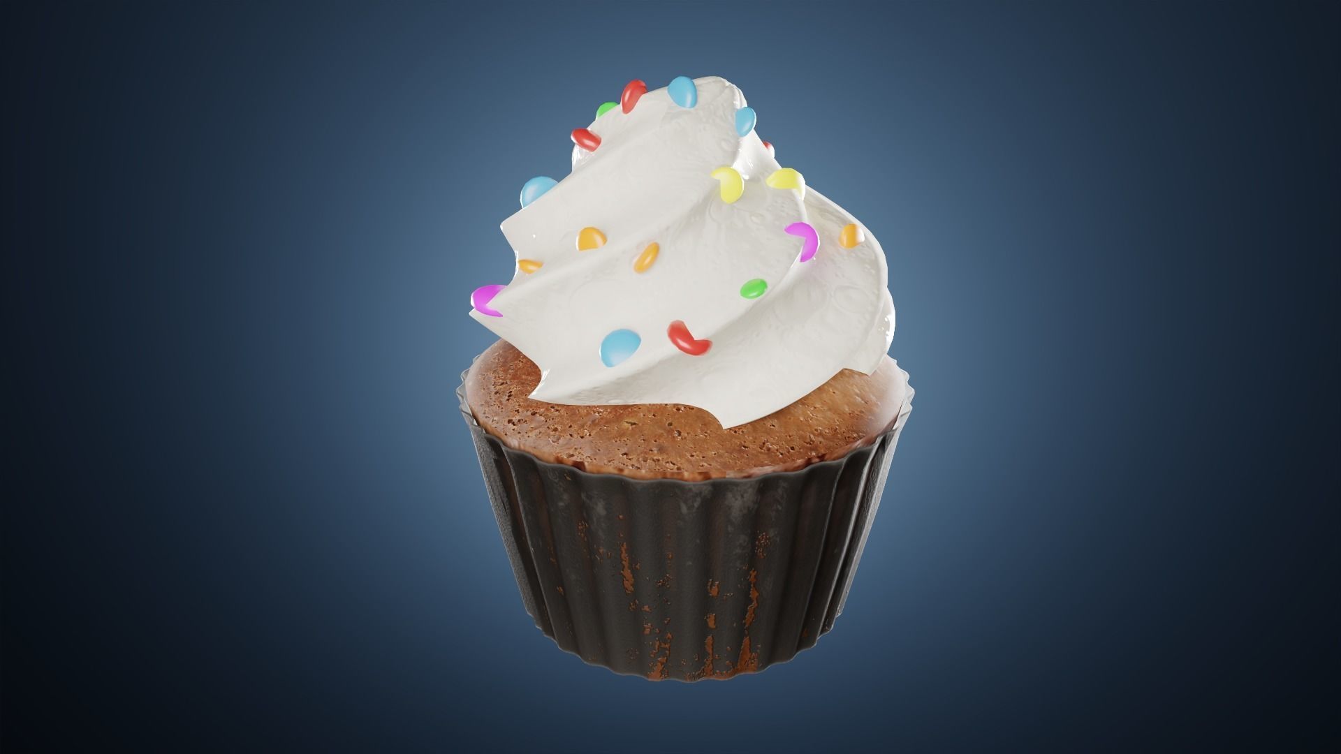 Cupcakes High Poly Pack 3D model_3