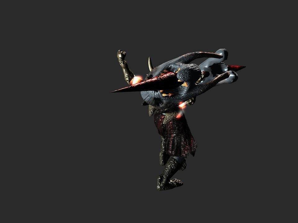 Terror berserk rider   Low-poly 3D model_52