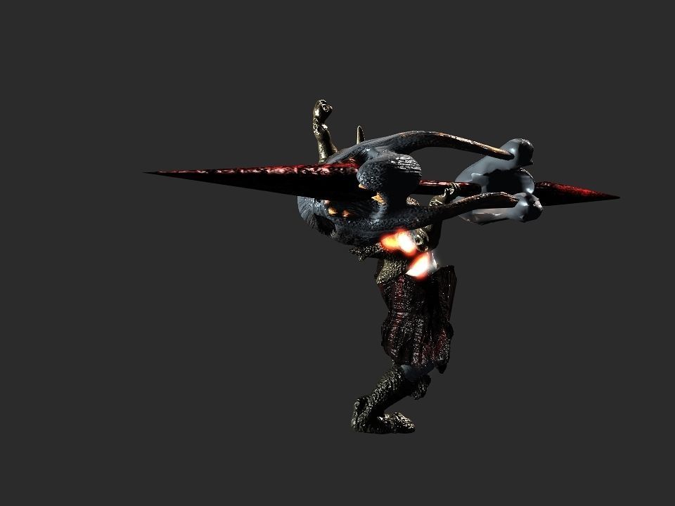 Terror berserk rider   Low-poly 3D model_3