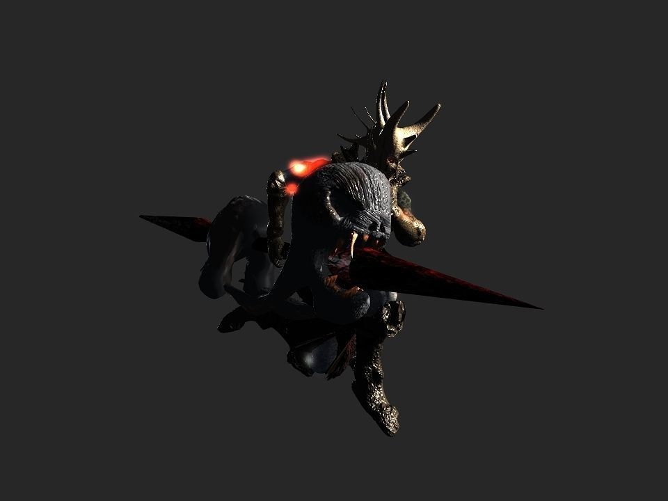 Terror berserk rider   Low-poly 3D model_18