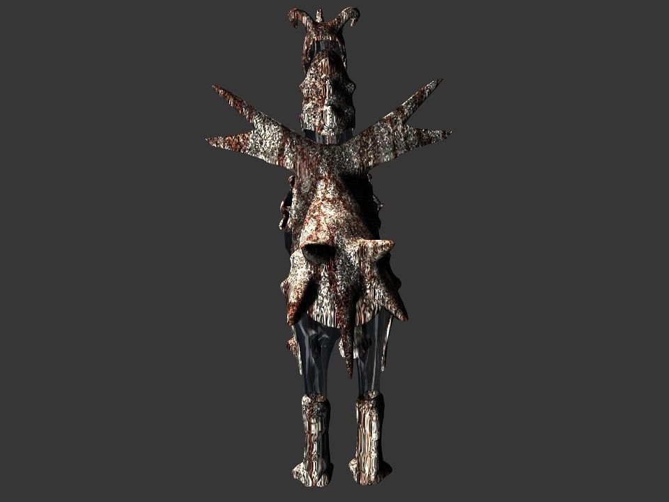 Terror berserk rider   Low-poly 3D model_48