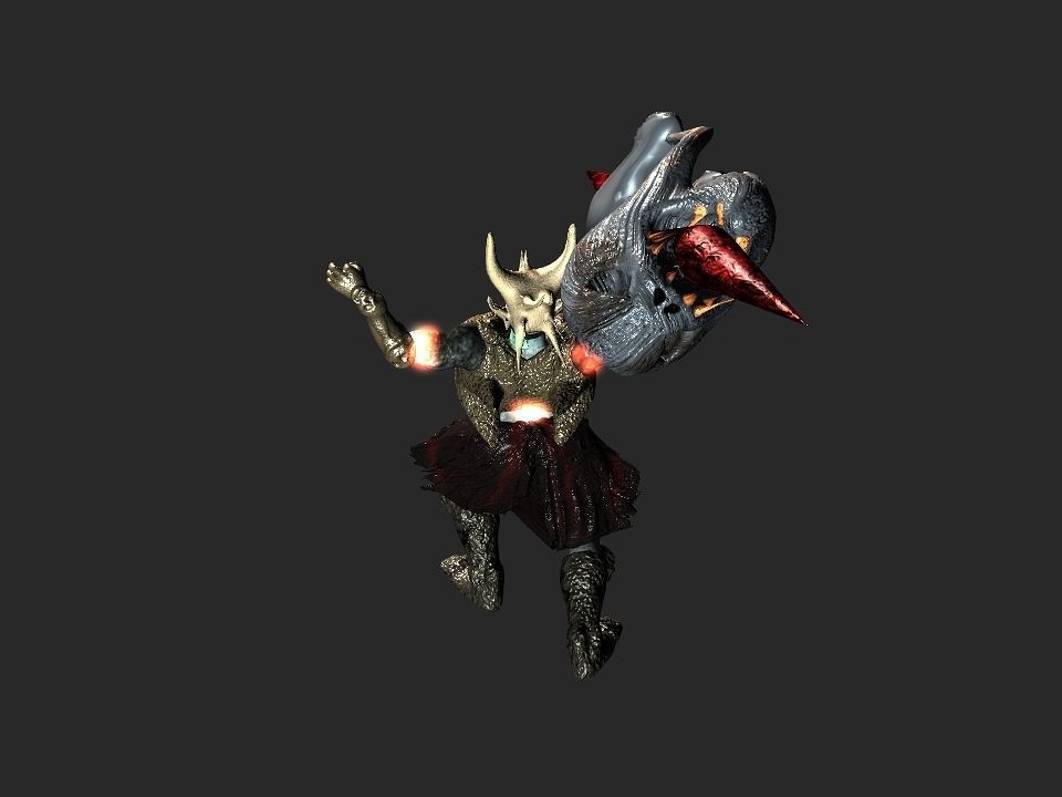 Terror berserk rider   Low-poly 3D model_50