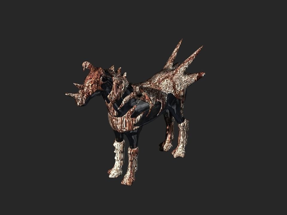 Terror berserk rider   Low-poly 3D model_45