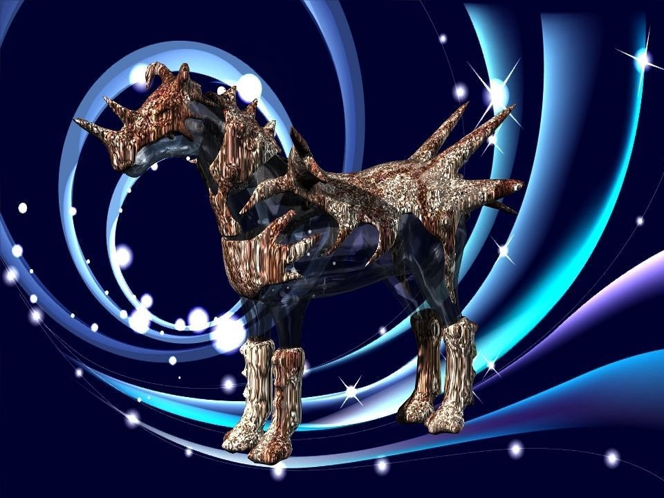 Terror berserk rider   Low-poly 3D model_32