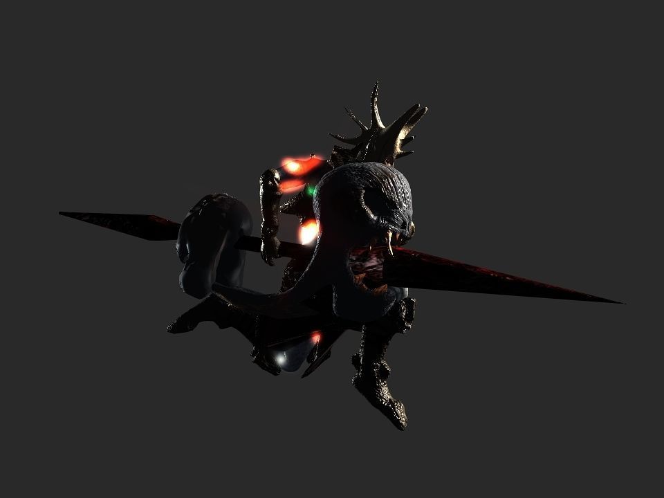 Terror berserk rider   Low-poly 3D model_17