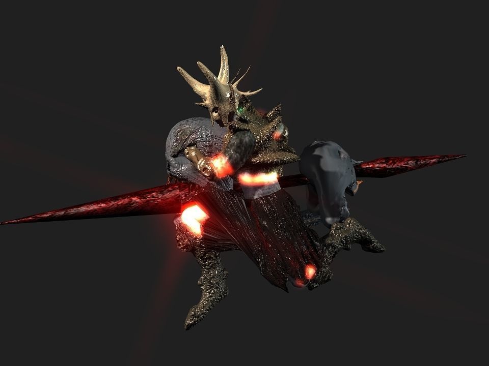 Terror berserk rider   Low-poly 3D model_8