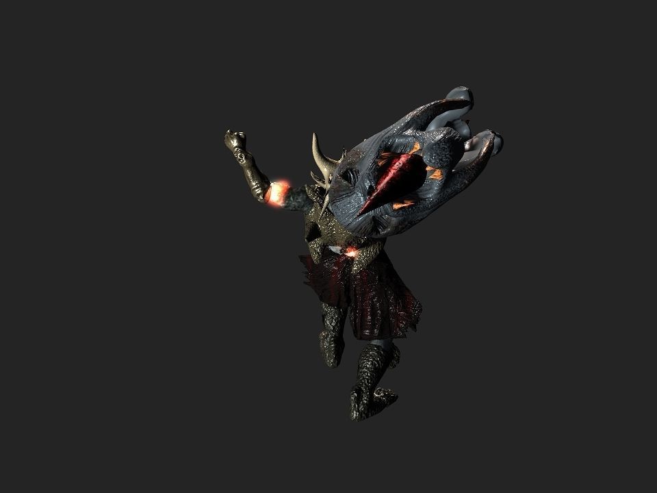 Terror berserk rider   Low-poly 3D model_51