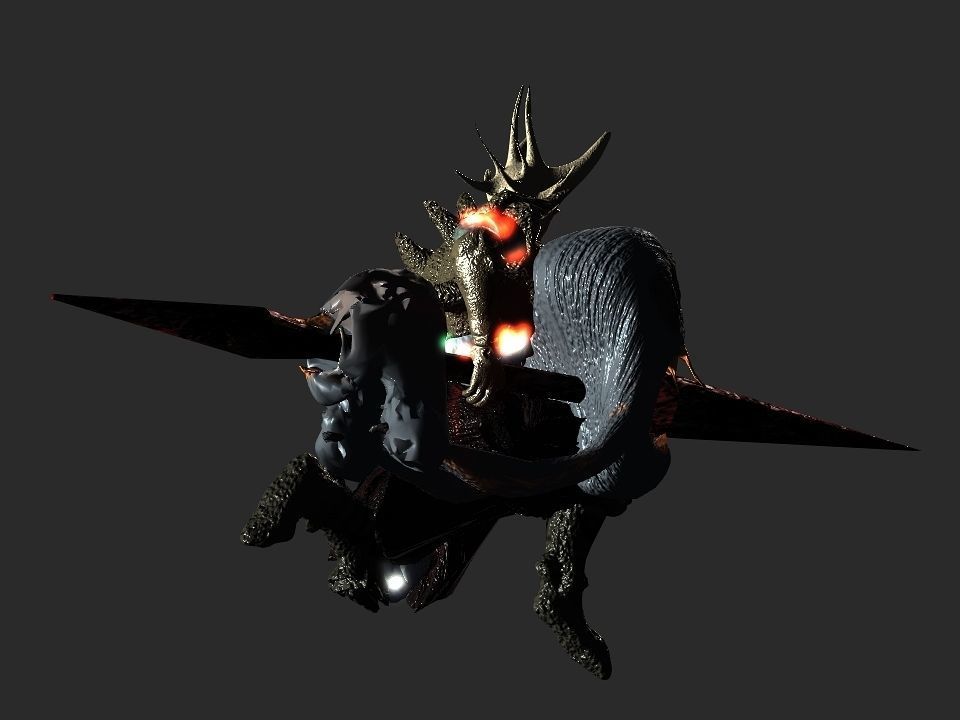 Terror berserk rider   Low-poly 3D model_14