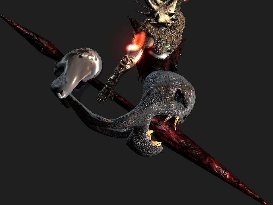 Terror berserk rider   Low-poly 3D model_30