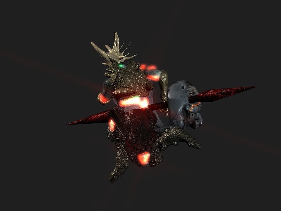 Terror berserk rider   Low-poly 3D model_11