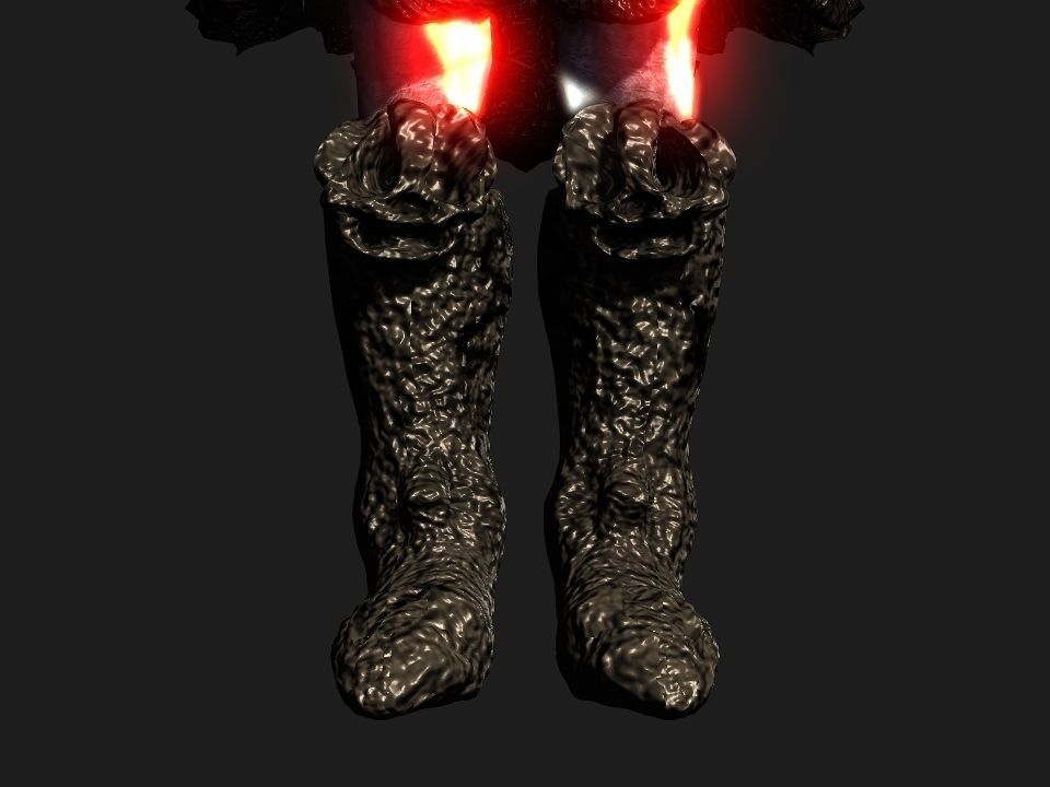 Terror berserk rider   Low-poly 3D model_26