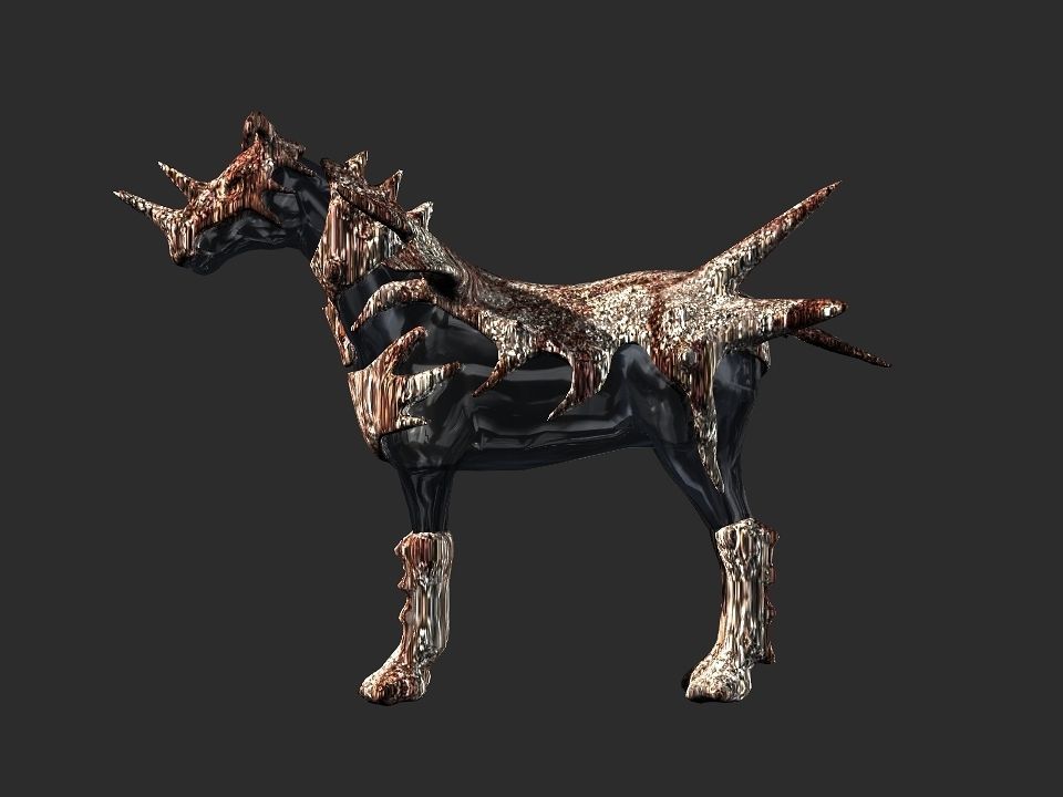 Terror berserk rider   Low-poly 3D model_42