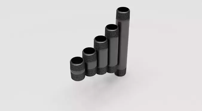 Steampunk tree quarter inch pipe set 3D print model